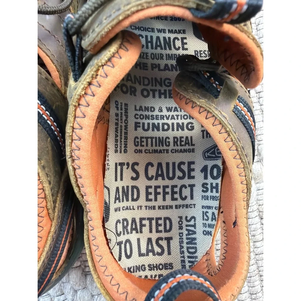 KEEN Newport H2 Men's Size 13 Olive Orange Hiking Water Sport Sandals